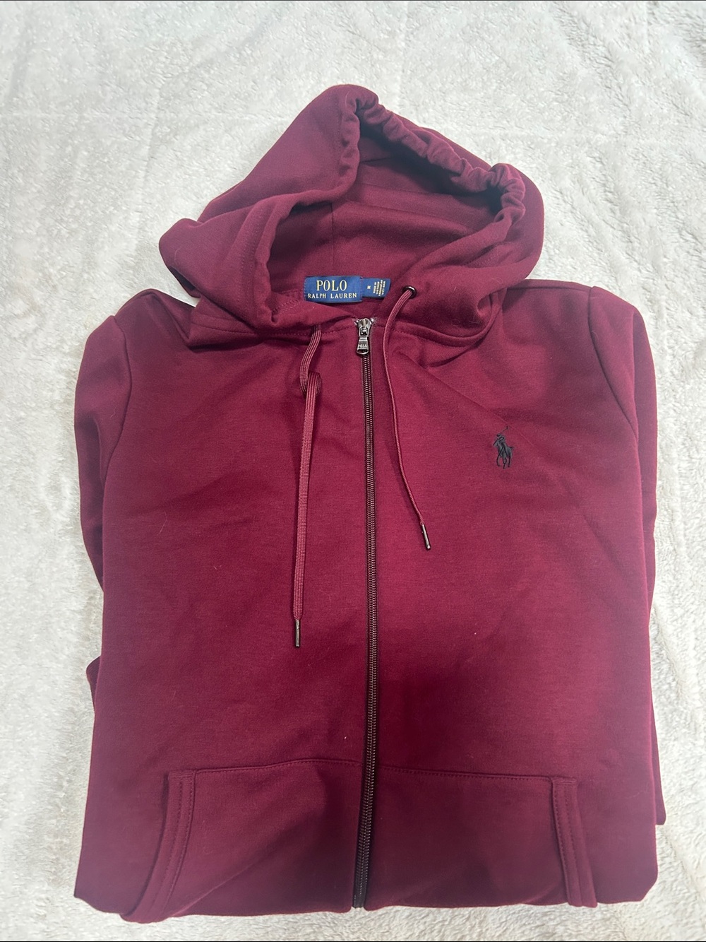 Polo by Ralph Lauren Men's Burgundy Full-Zip Hoodie Jacket